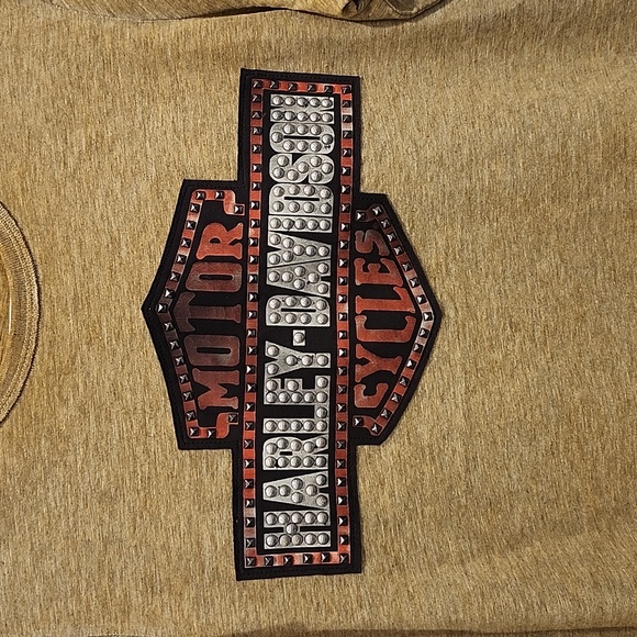 NEW HARLEY DAVIDSON STUDDED LOGO WOMEN'S T-SHIRT SHORT SLEEVE SIZE EXTRA LARGE - Picture 3 of 6